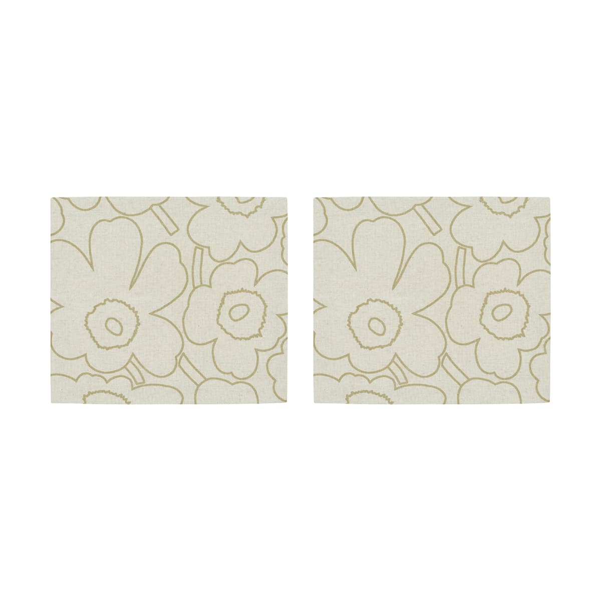 Piirto Unikko bordbrikke 35x40 cm 2-pack, Linen-gold