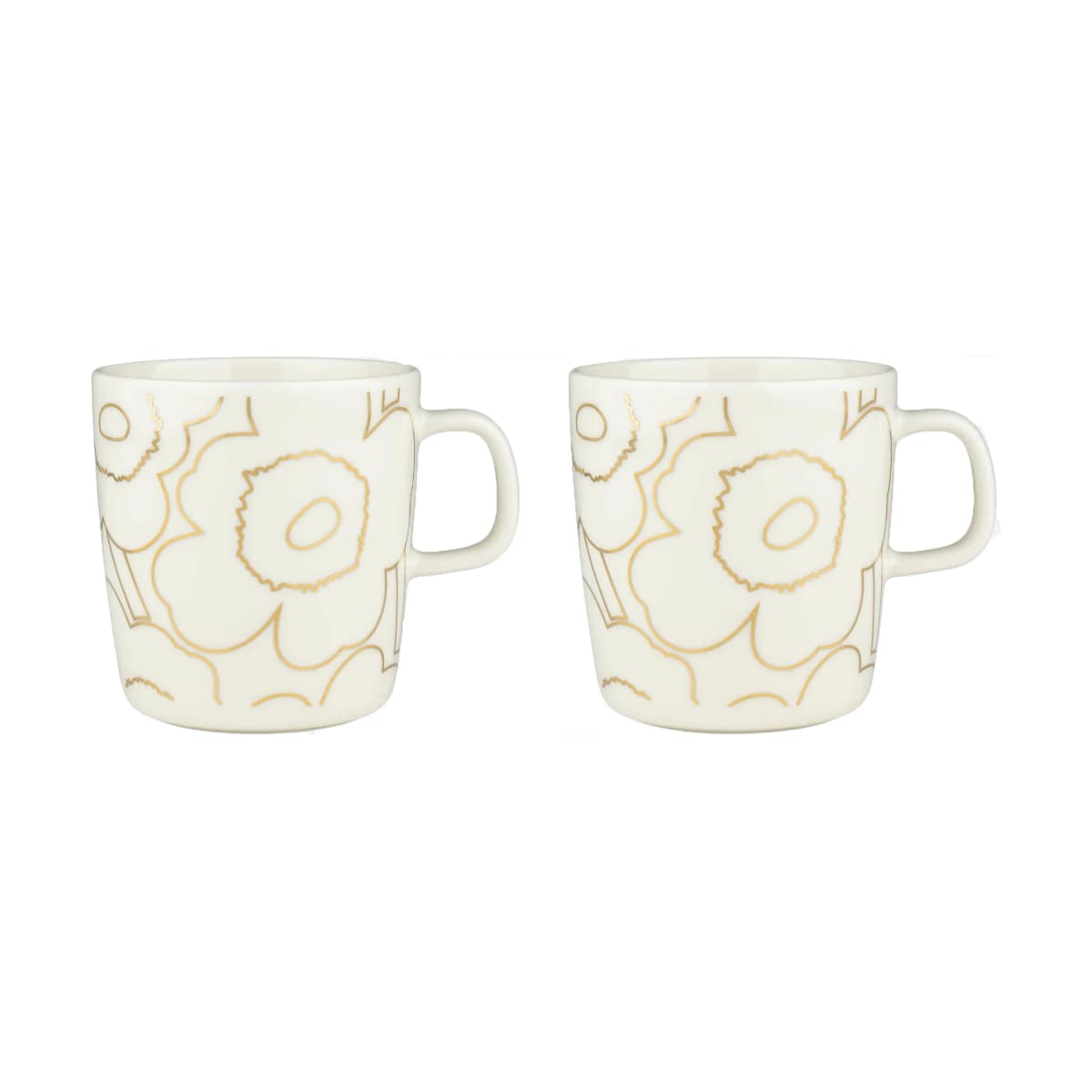 Piirto Unikko krus 4 dl 2-pakning, White-gold