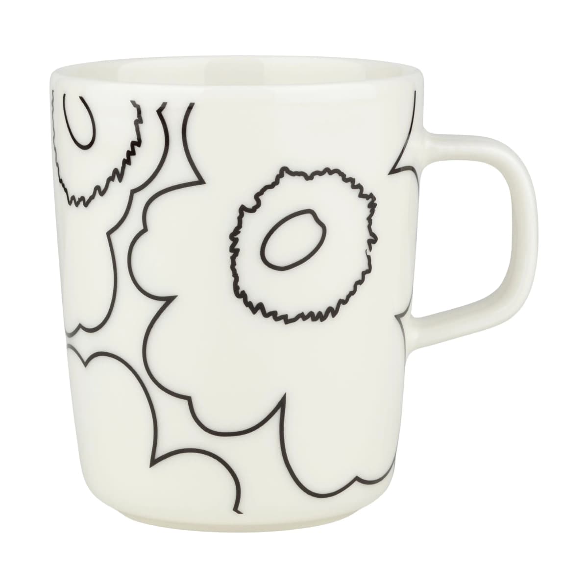 Piirto Unikko Oivo krus 2,5 dl, White-black