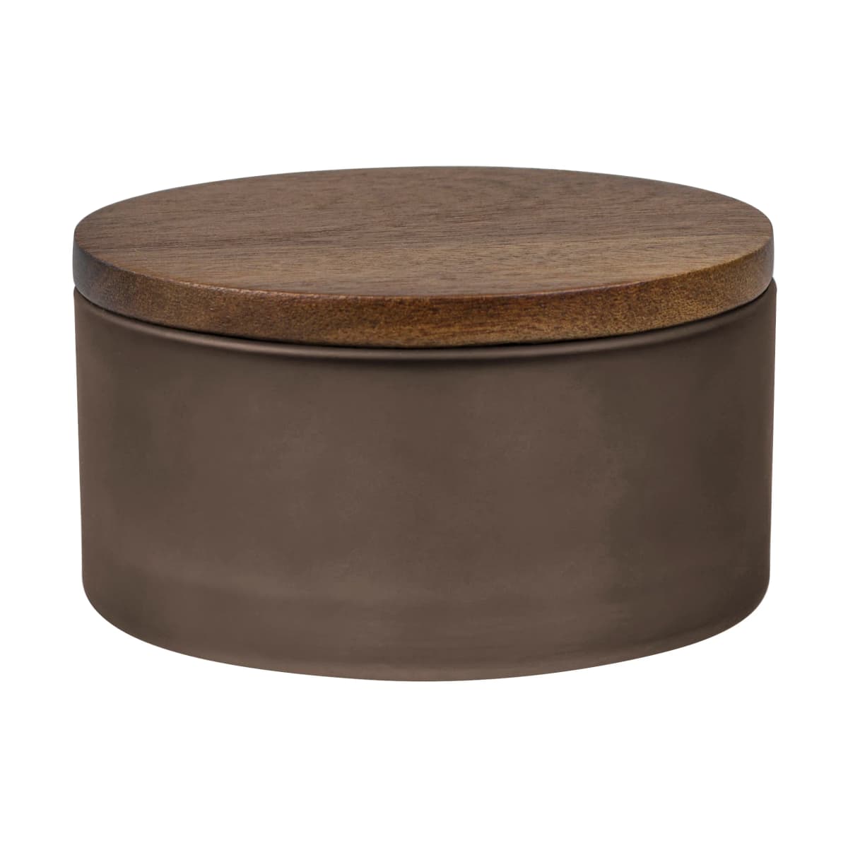 Modest krukke med lokk Ø10,5 cm, Walnut