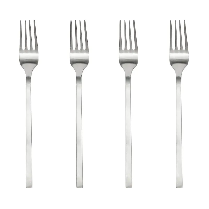 Yuka gaffel 4-pk, Brushed Steel
