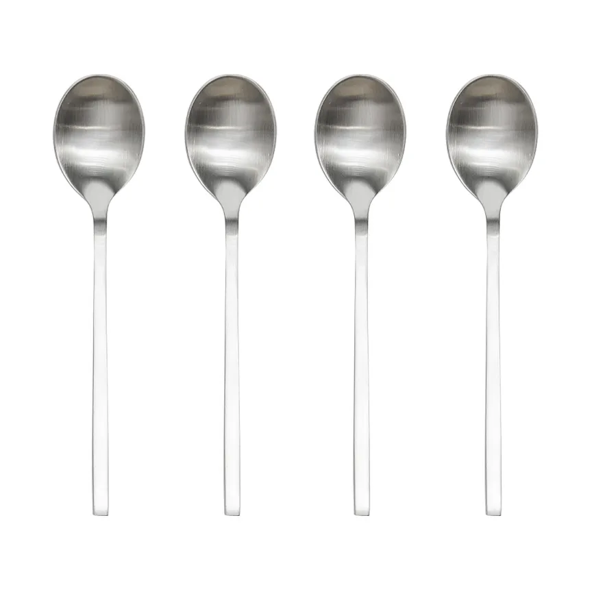 Yuka skje 4-pk, Brushed Steel