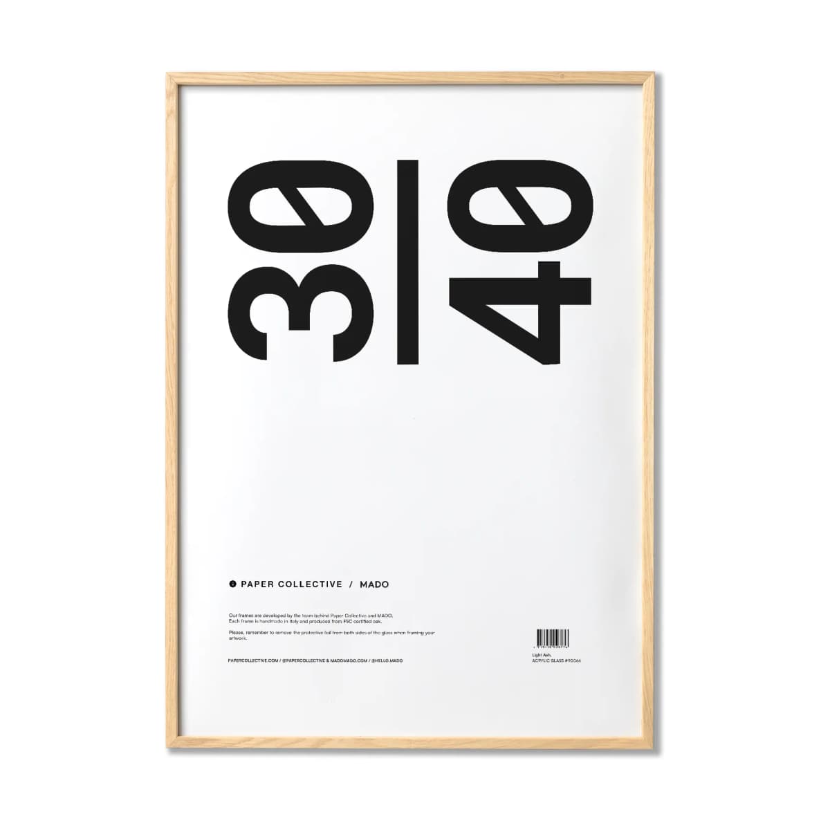 Paper Collective ramme plexiglass-ask, 30x40 cm