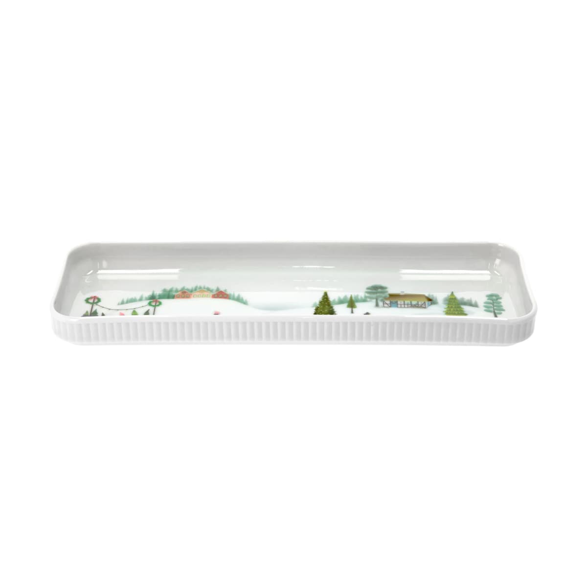 Vinter fat 12x36 cm, Hvit