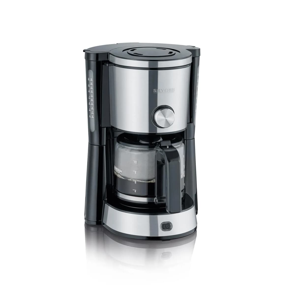 Severin KA 4825 Aroma Select kaffetrakter 10 kopper, Rustfritt stål-svart