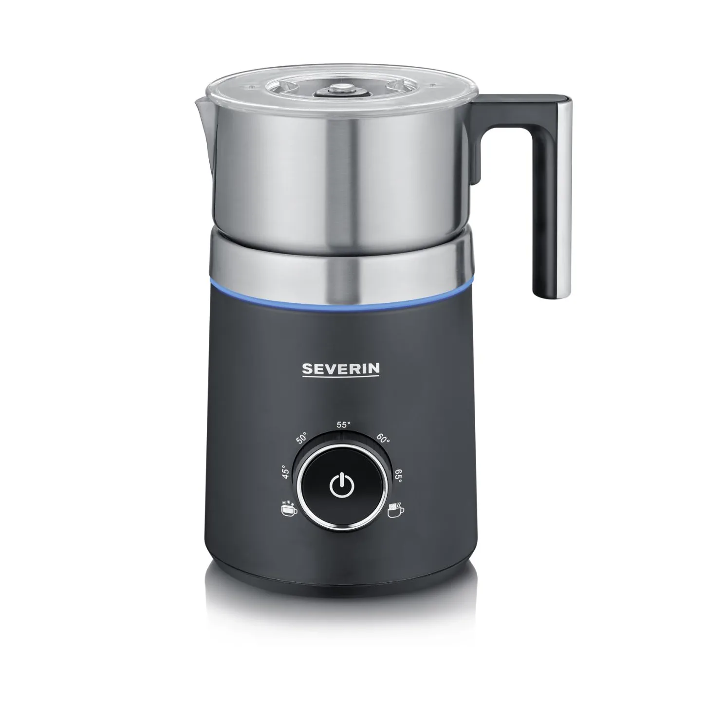 Severin SM 3586 Spuma melkeskummer 700 ml, Sølv-svart