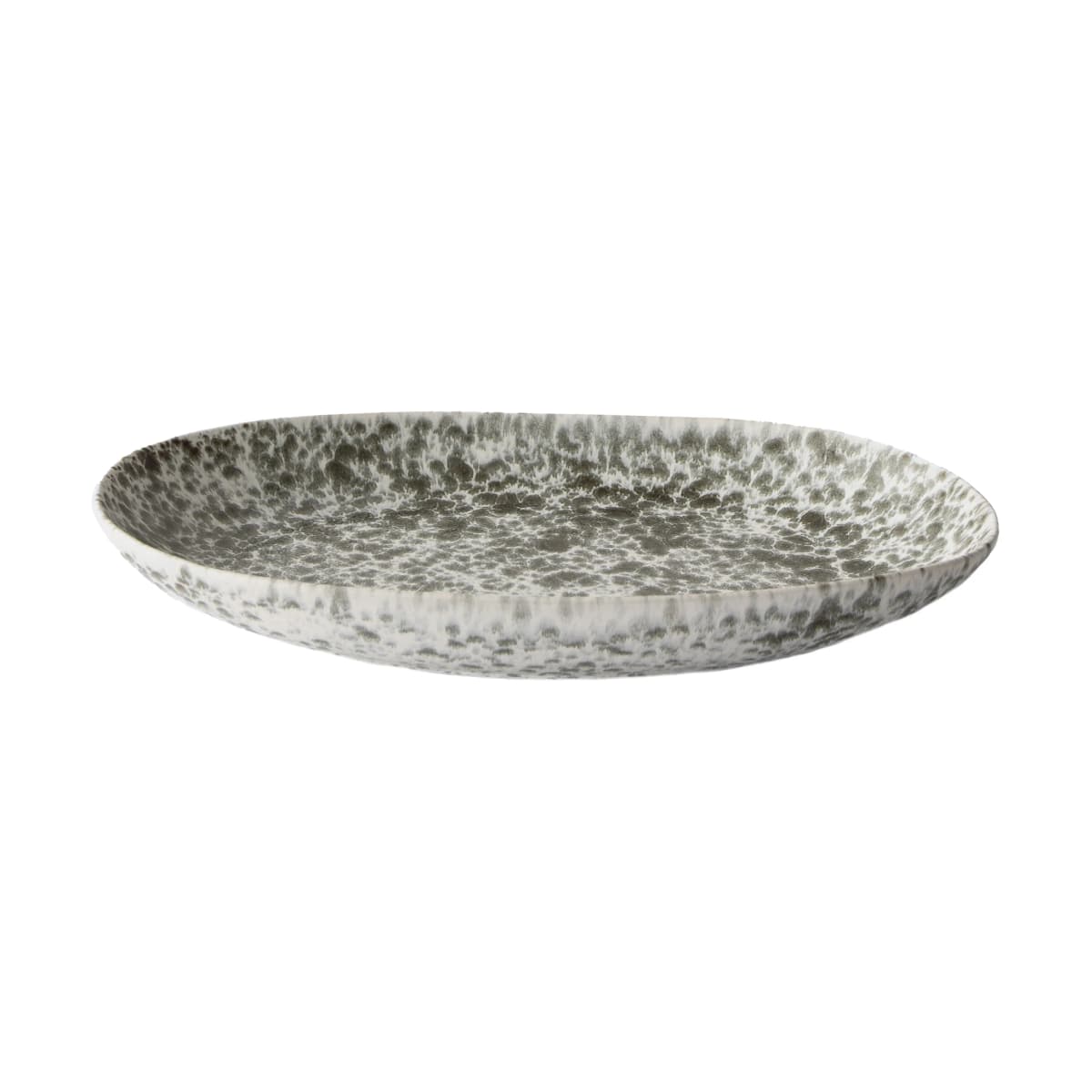 Rivoli serveringsfat 21,5x37 cm, Green splatter