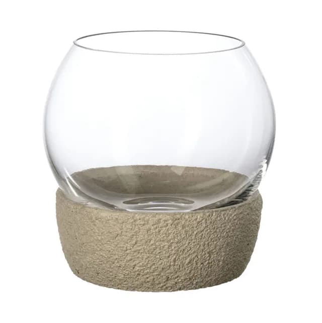 Perlemor telysholder Ø11 cm, Beige
