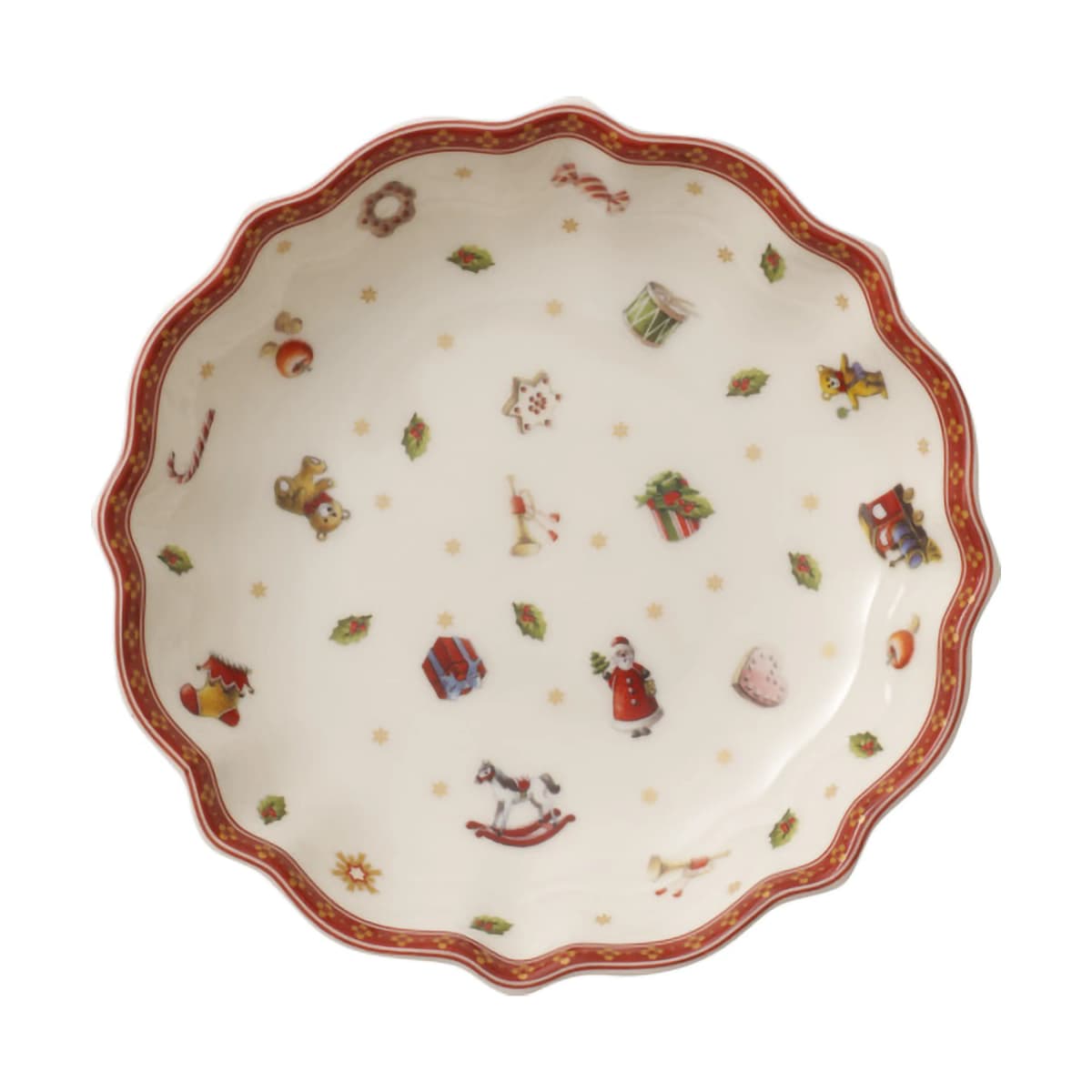 Toy´s Delight skål S Ø16,5 cm, Hvit-rød