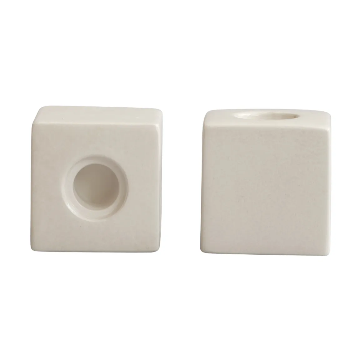 Cube lysestake 2-pakning, High Glaze Birch