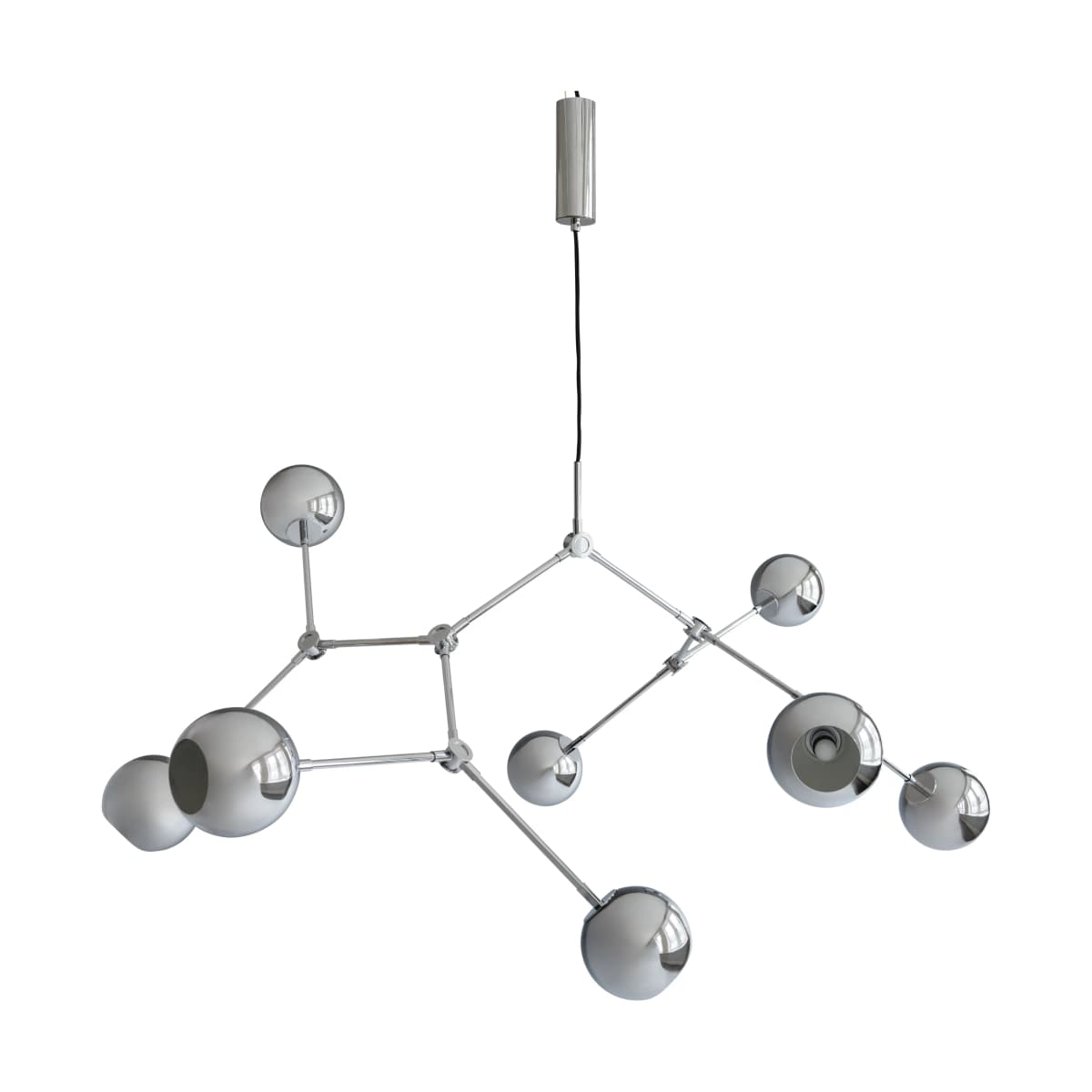 Drop Chandelier Globe lysekrone, Chrome