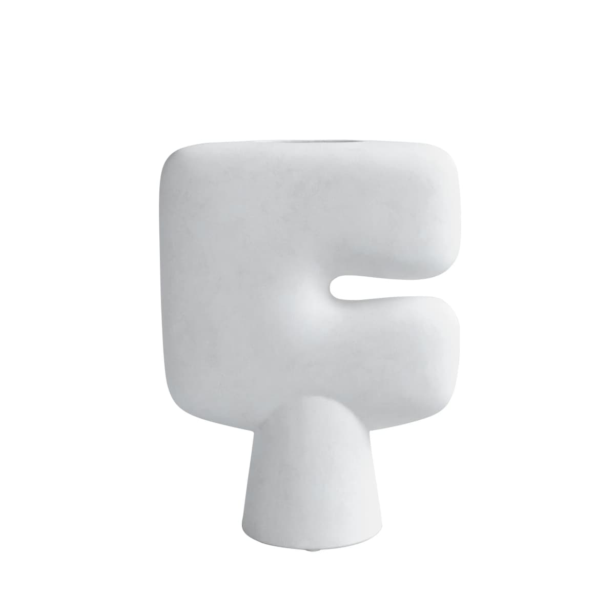 Tribal Vase Big 45 cm, Bone white