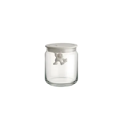 Gianni glasskrukke med lokk 70 cl 10,5x12 cm, Hvit