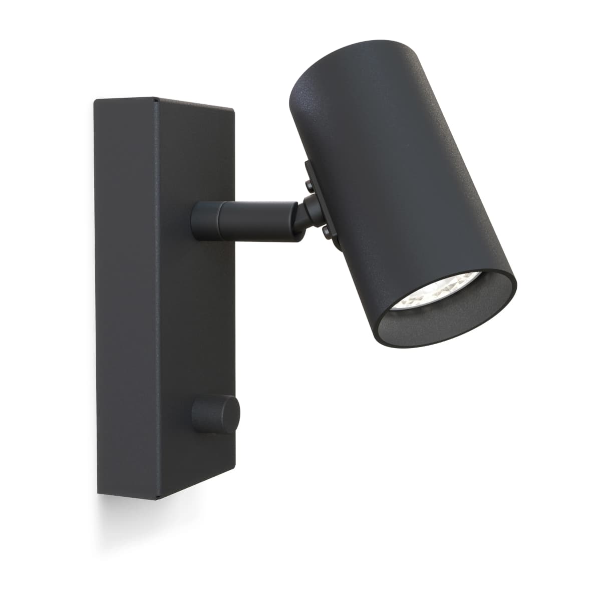 Tyson vegglampe Ø 5,5 cm, Svart struktur