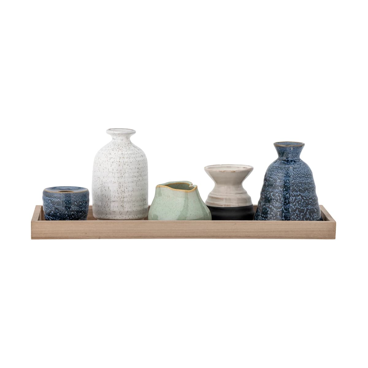 Longo brett med lysholdere 42 cm, Blue