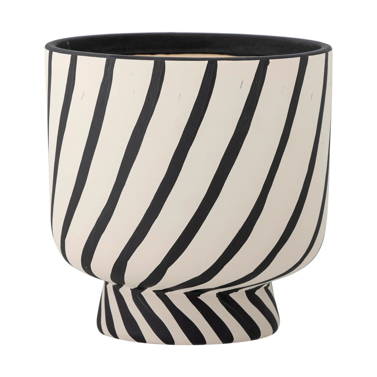 Malena krukke Ø16x16 cm, Black stripes