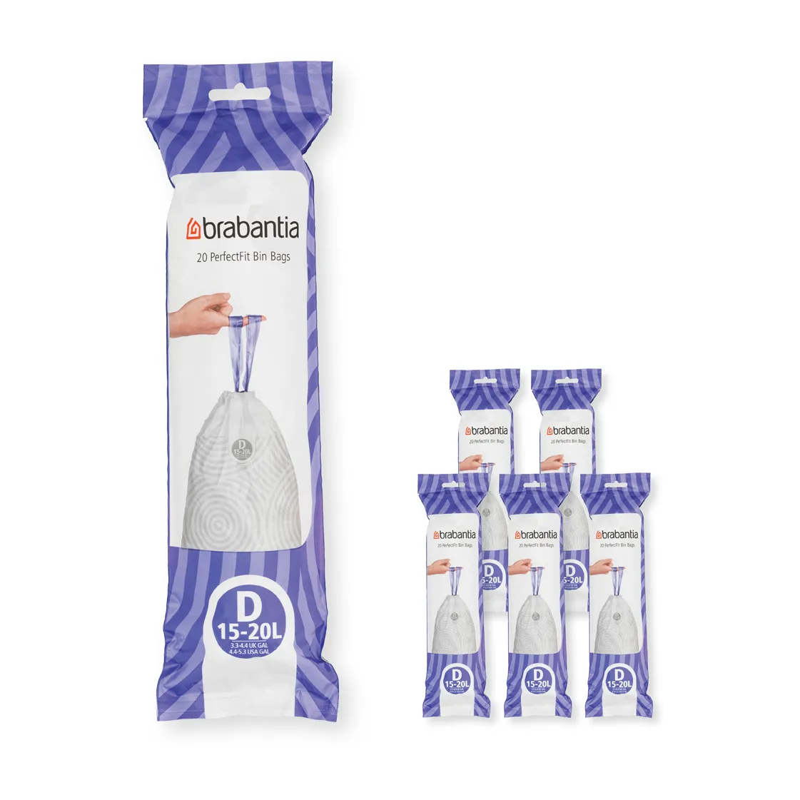 Brabantia PerfectFit avfallspose 120 poser, Modell d, 15–20 l