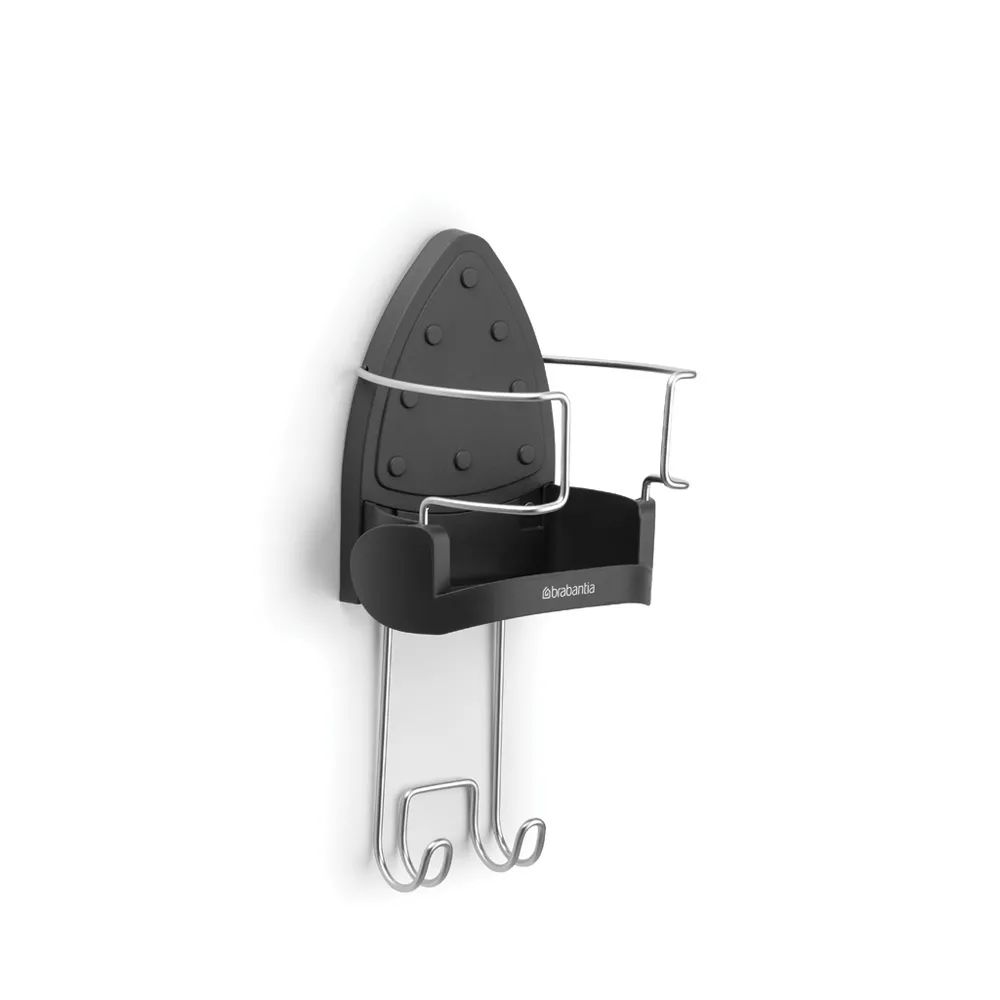 Holder for strykejernet veggmonteres, Mørkegrå