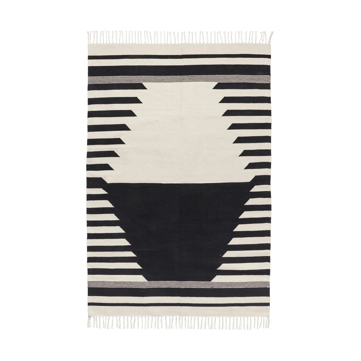 Iselin teppe 140x200 cm, Black-off white