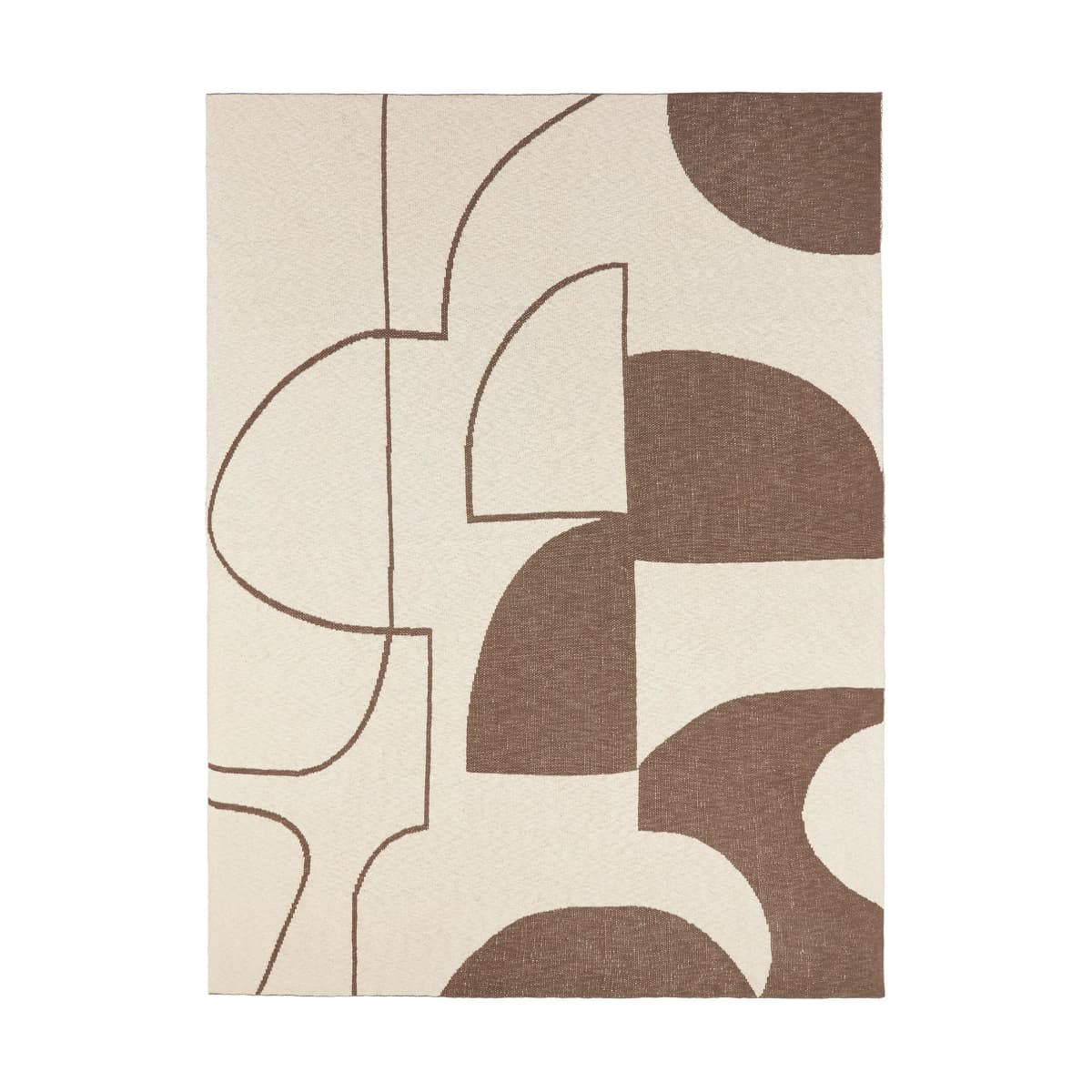 Maren pledd 130x180 cm, Kangaroo brown-off white