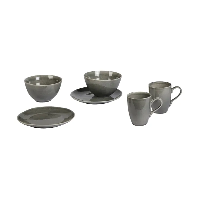 Nordic Rain frokostsett for to, 6 deler