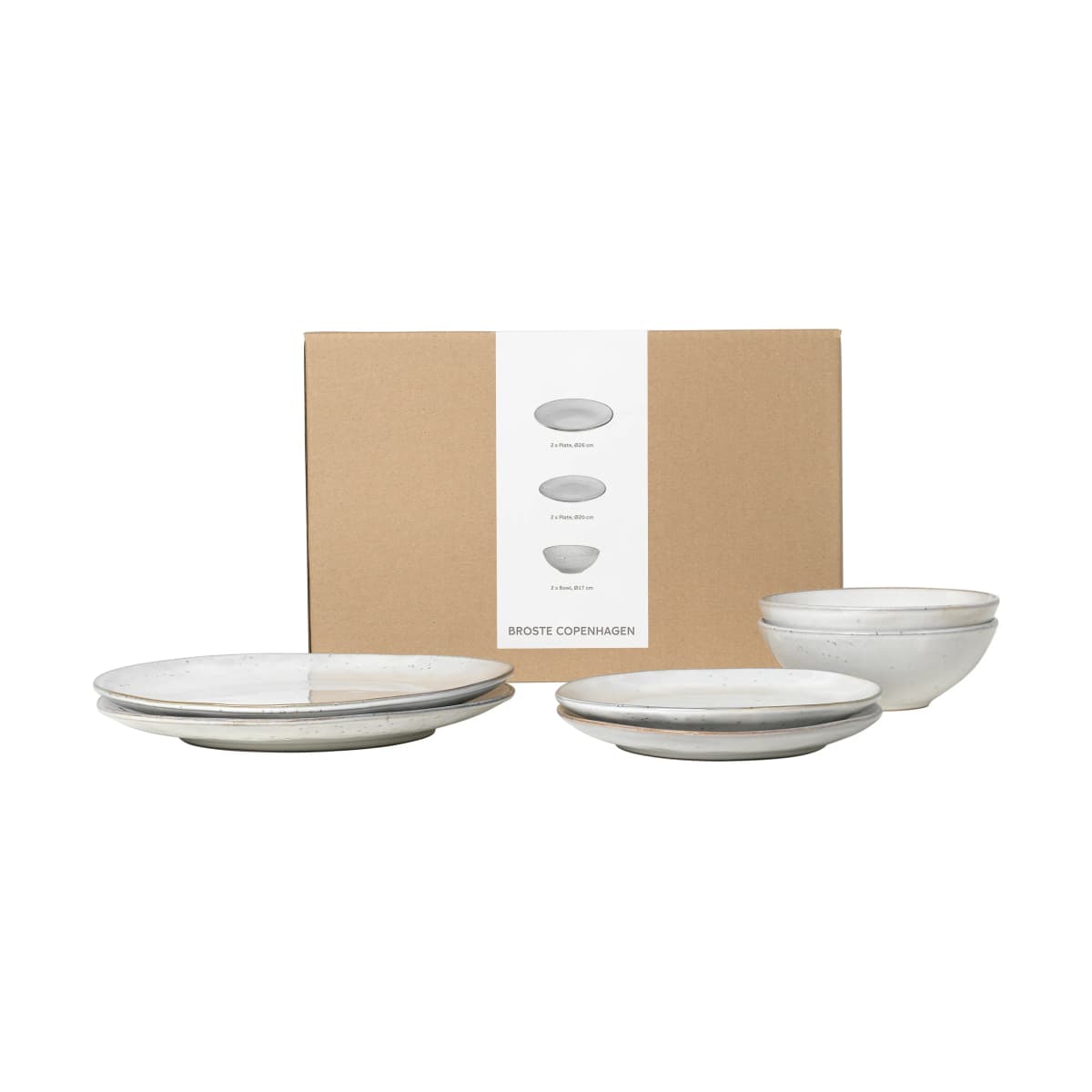 Nordic Sand middagssett for 2, 6 deler