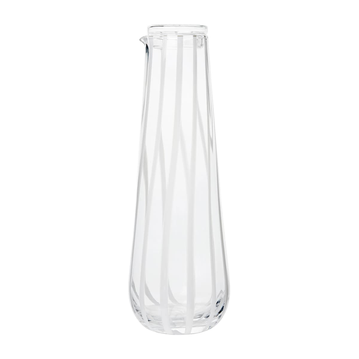 Stripe karaffel med lokk 0,8 l, Clear-white stripes