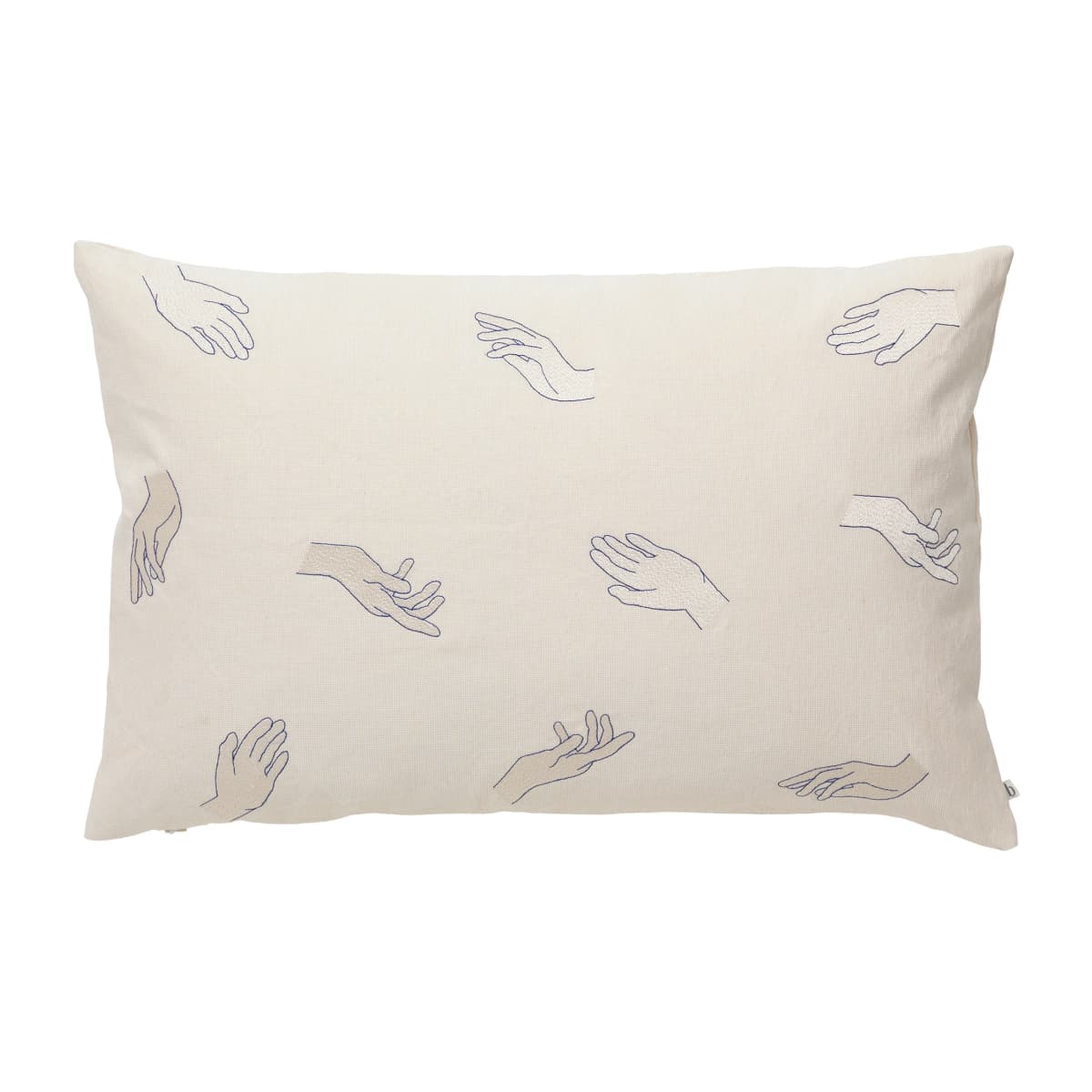 Touch putetrekk 40x60 cm, Intense blue-off white