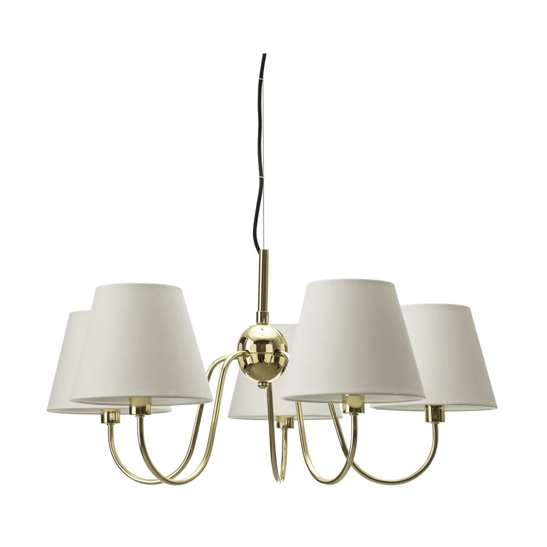 Lynx taklampe, Messing–hvit