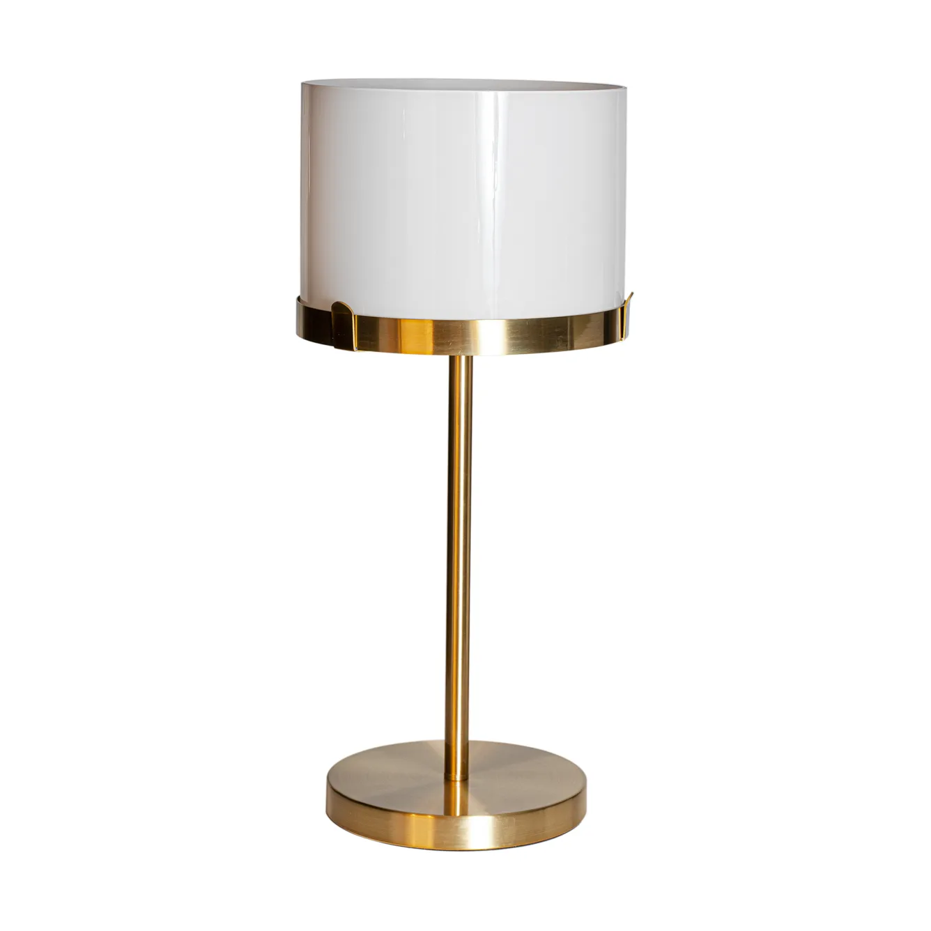 Marcel bordlampe 55 cm, Messing-hvit