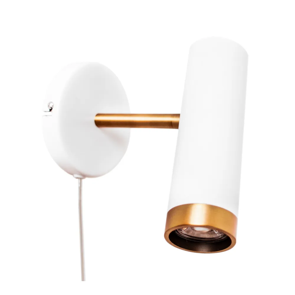 Puls vegglampe, hvit