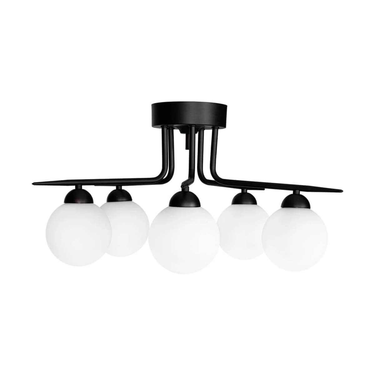 Punto 5 lamper – plafond, Matt sort