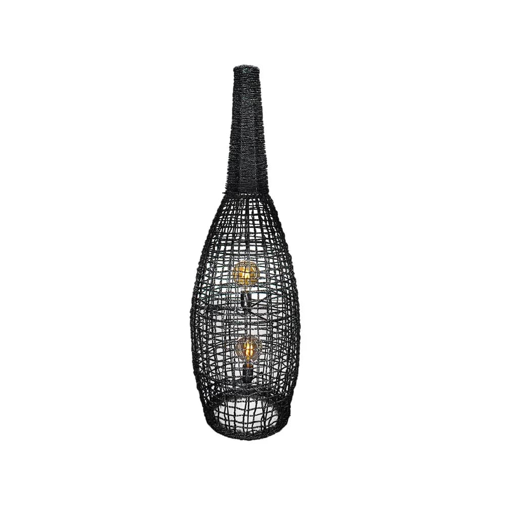 Seagrass gulvlampe, sort