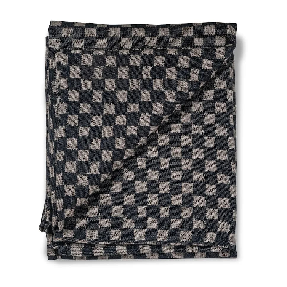 Checki duk 150 x 250 cm, Svart