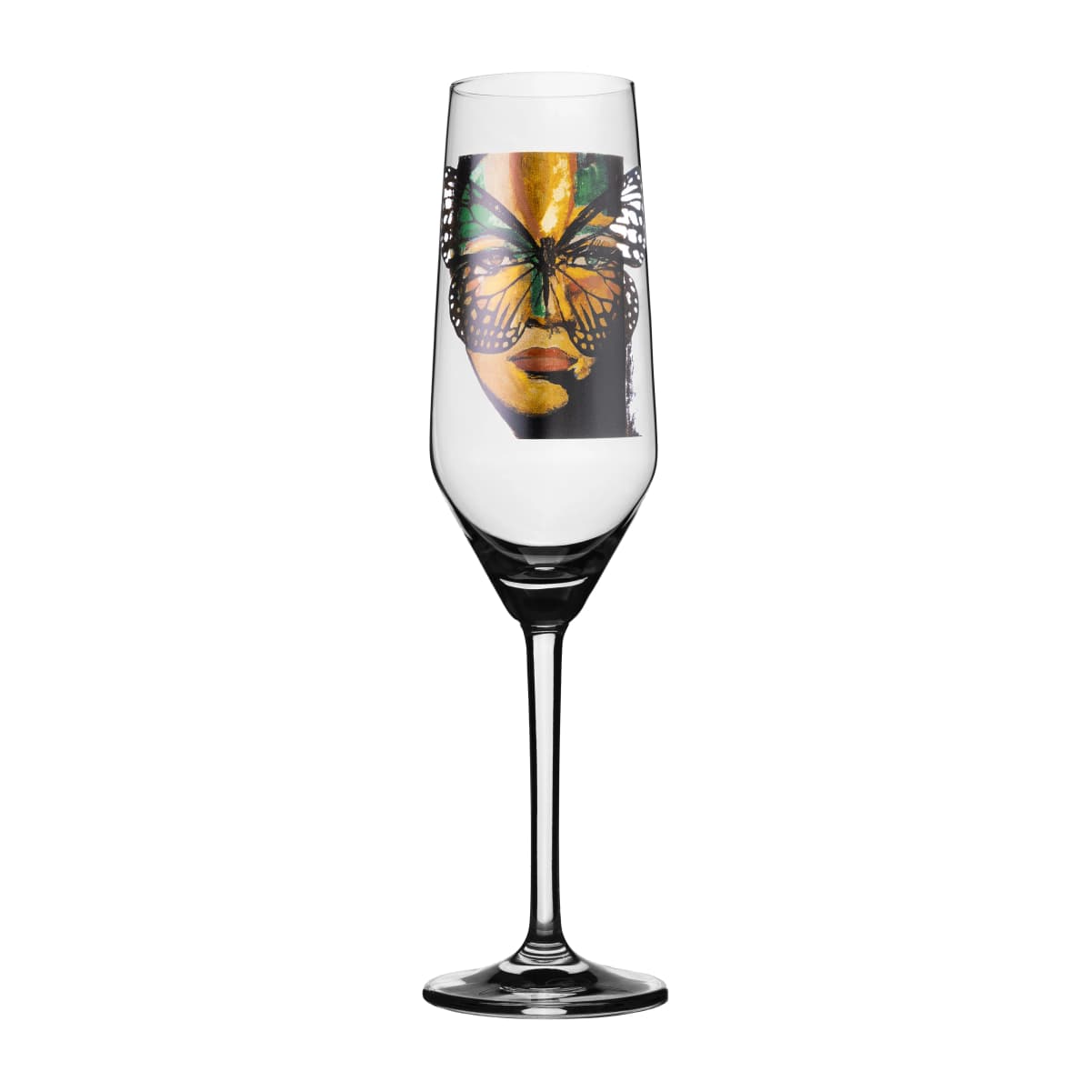 Golden Butterfly champagneglass 30 cl, Clear