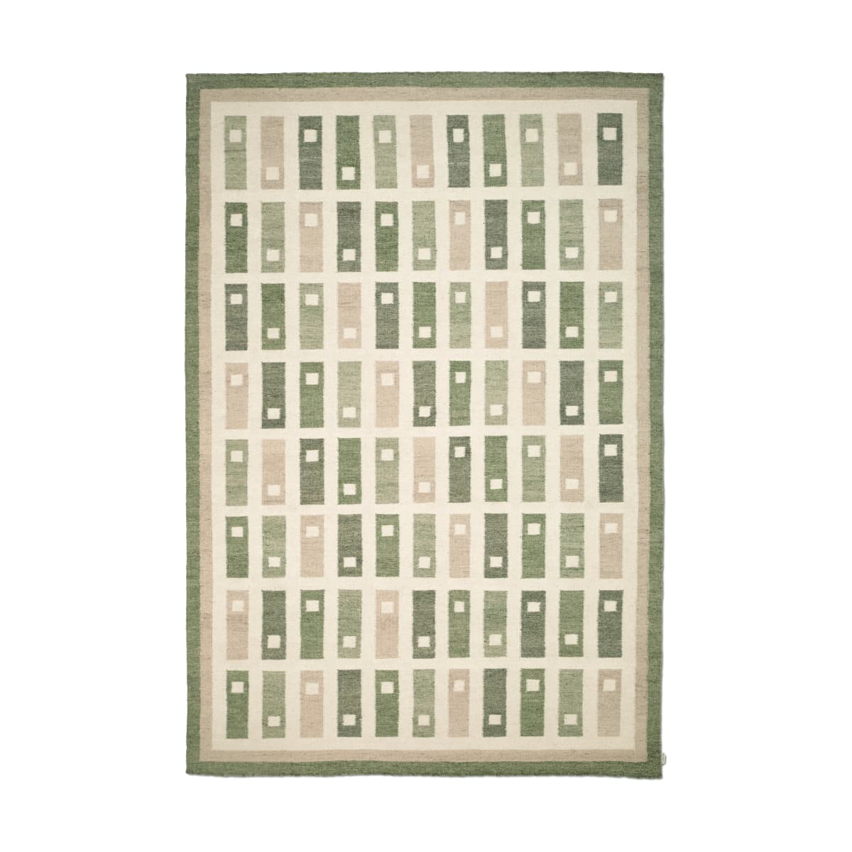 Röllakan Fyrbo teppe, Grønn, 170x230 cm