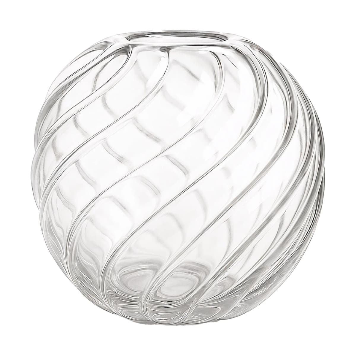 Twist ball vase Ø20x19 cm, Clear
