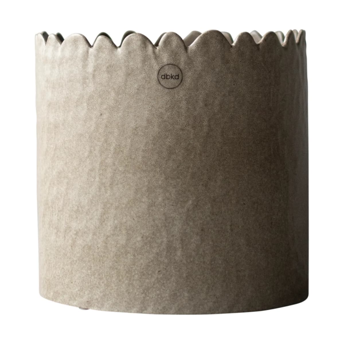 Flowery krukke Ø20 cm, Beige