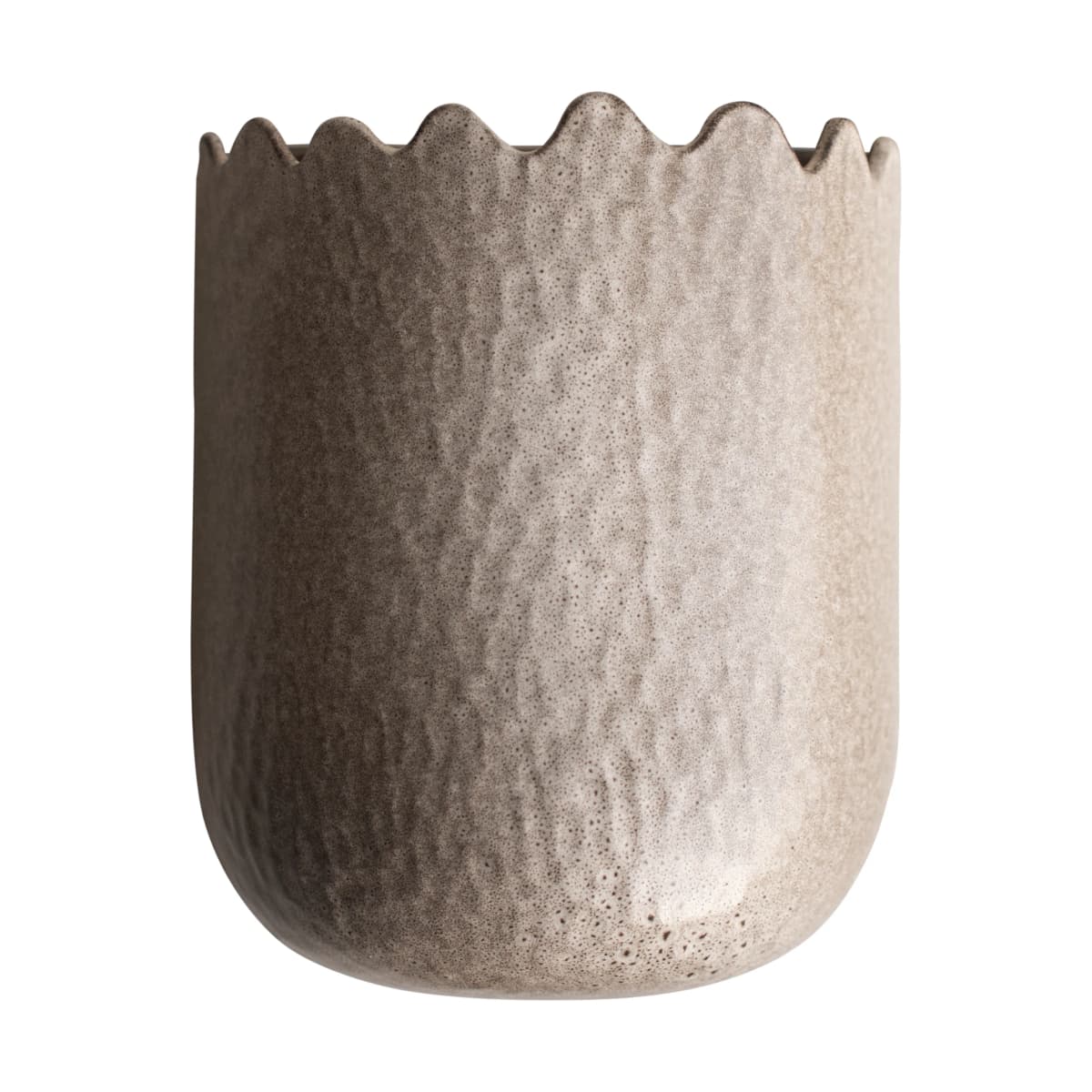 Flowery veggkrukke 24 cm, Beige