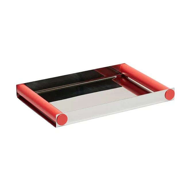 Ray tray disco brett 20,5x30 cm, Red coral,-rustfritt stål