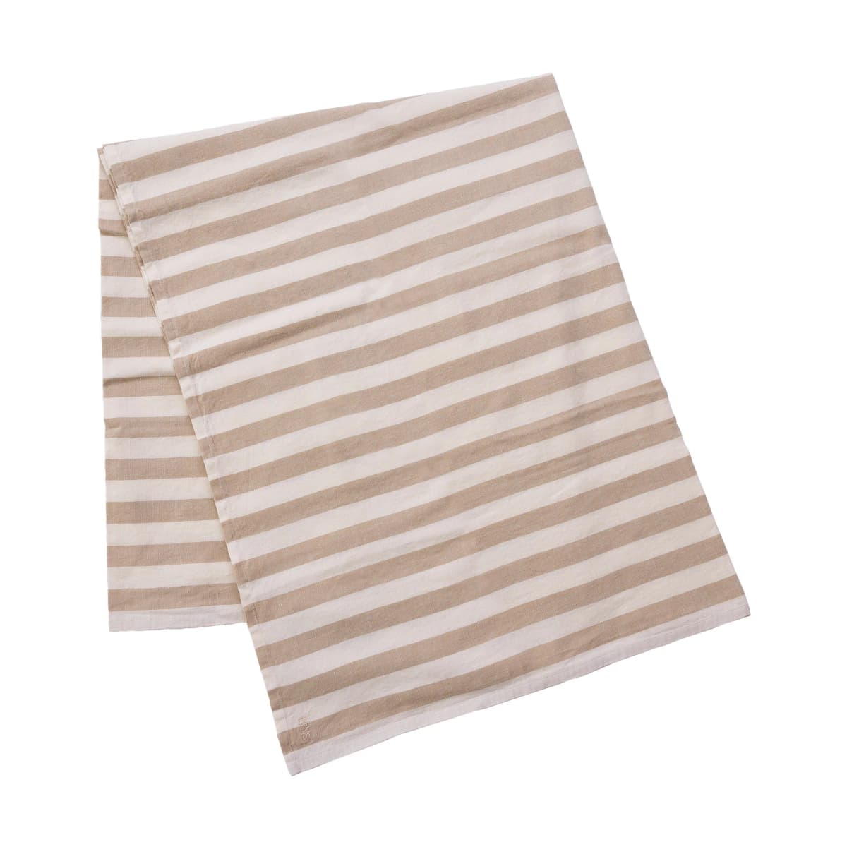 Ernst bordduk, stripete 145x300 cm, Beige-hvit