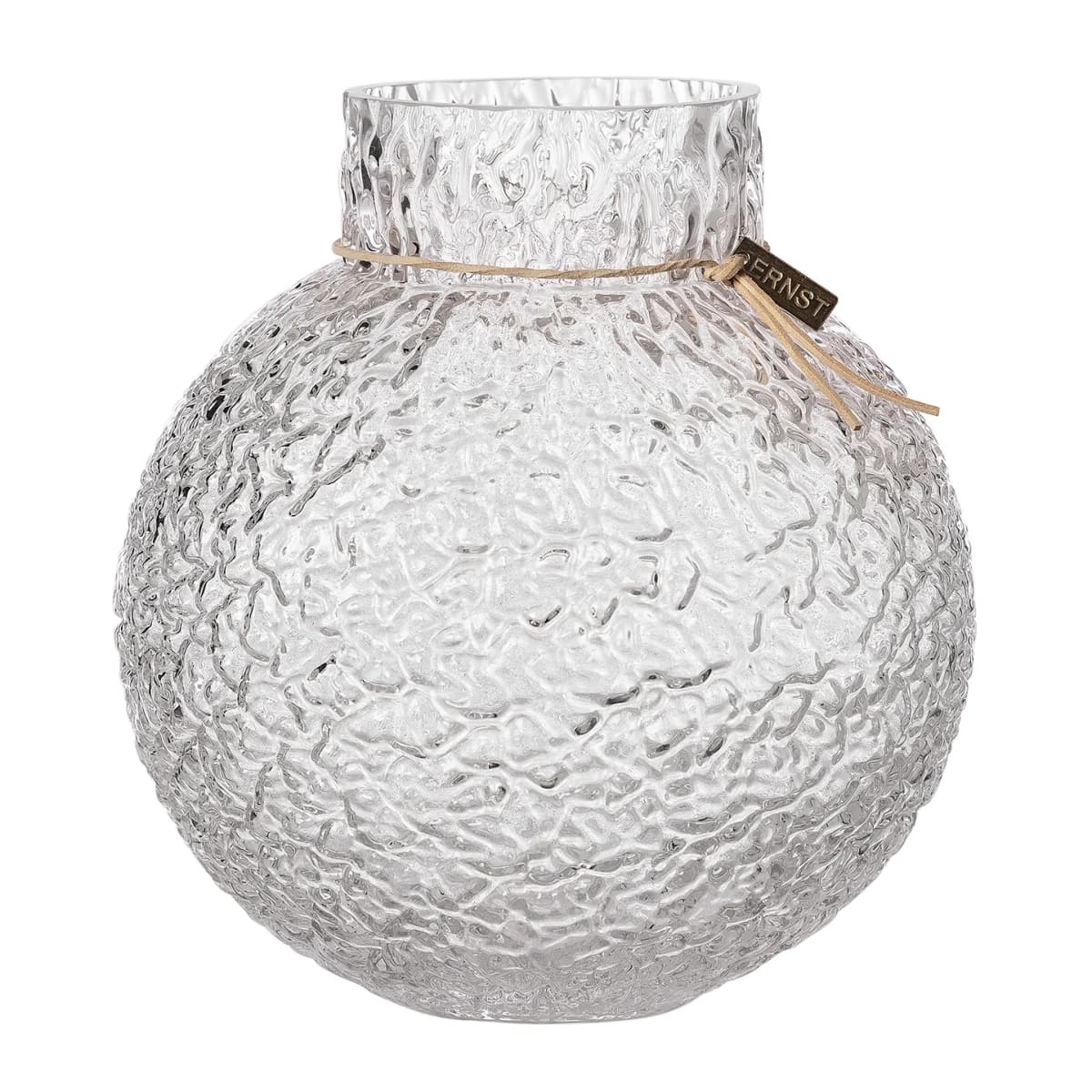Ernst glassvase struktur klar, Ø 21 cm