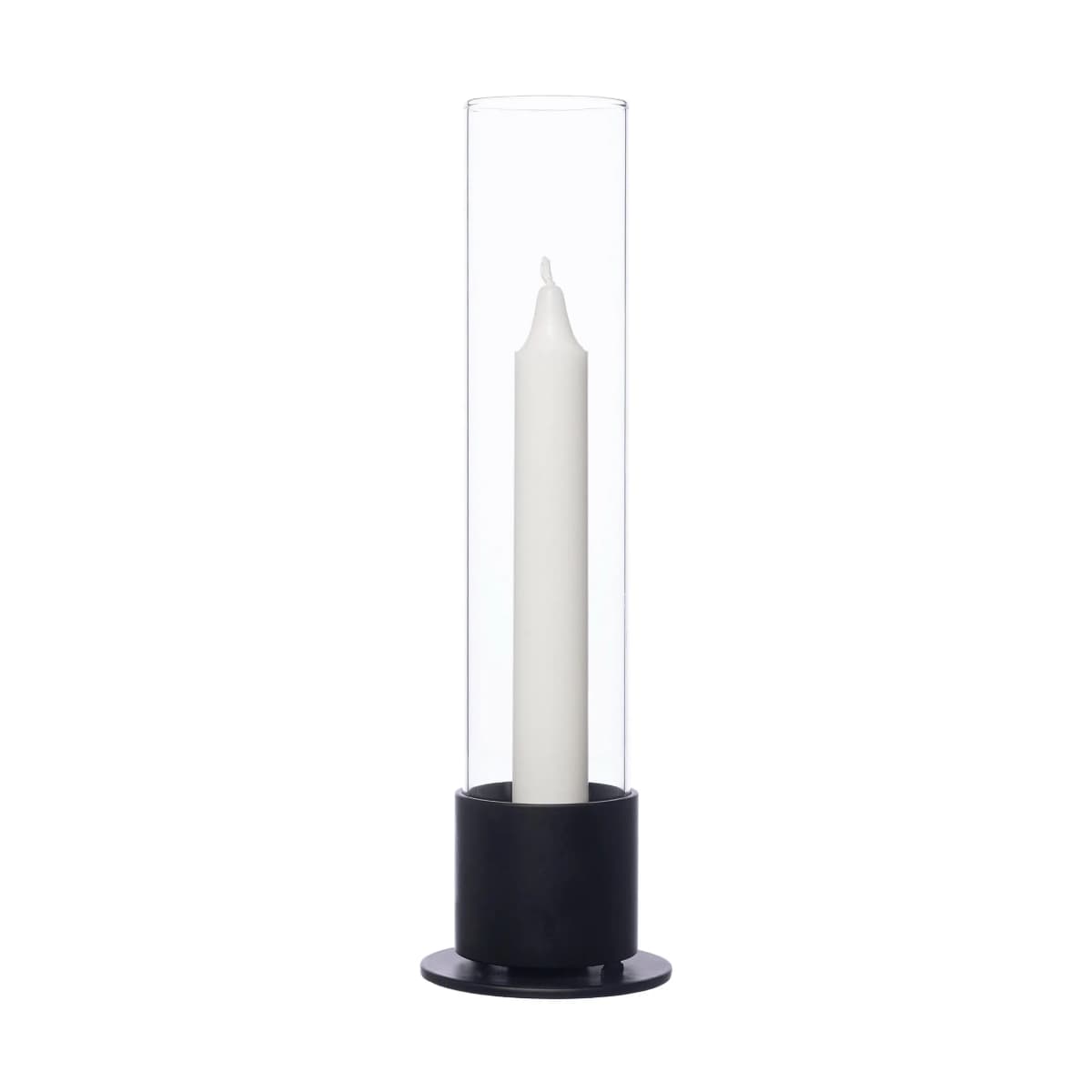 Ernst lysestake glassylinder Ø7,5 cm, Svart