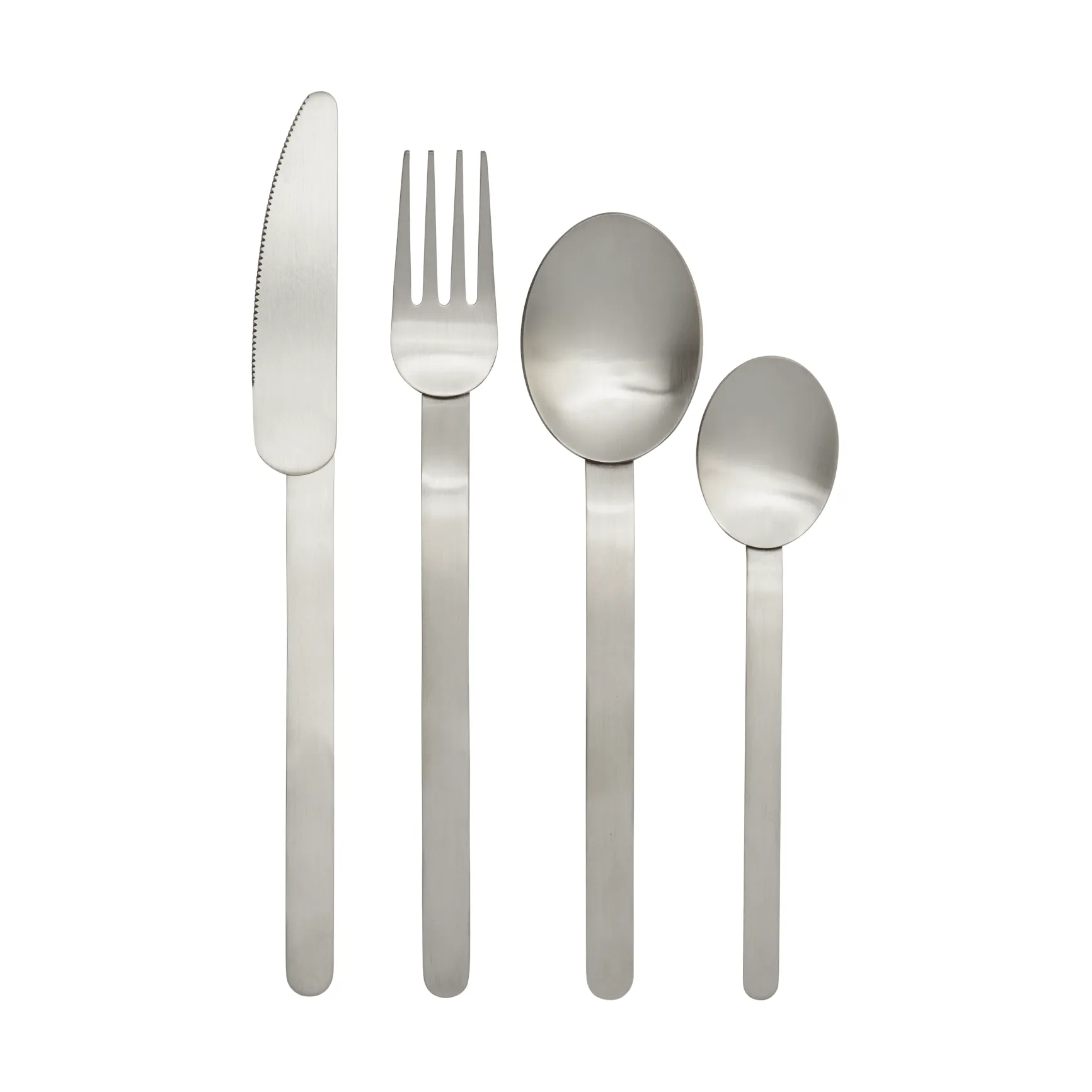 Stelo bestikksett 4 deler, Brushed Stainless Steel