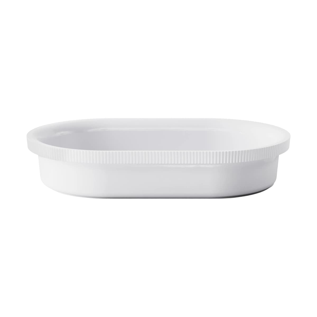 Bernadotte ovnsform oval 20,1x31,6 cm, Hvit