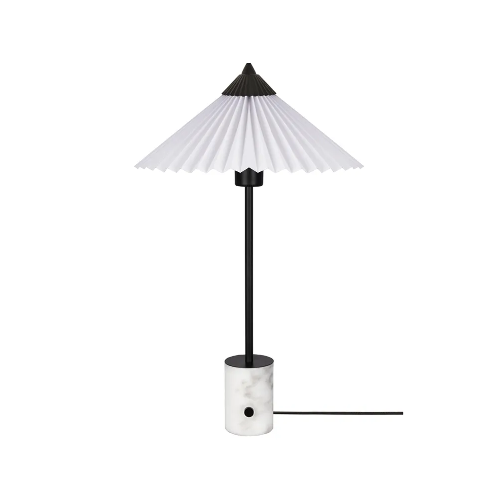 Matisse bordlampe, sort/hvit