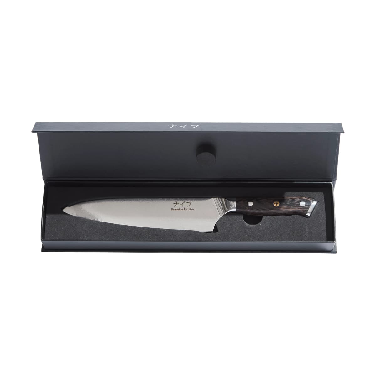 Damascus By Hâws kokkekniv 32 cm, Wengé