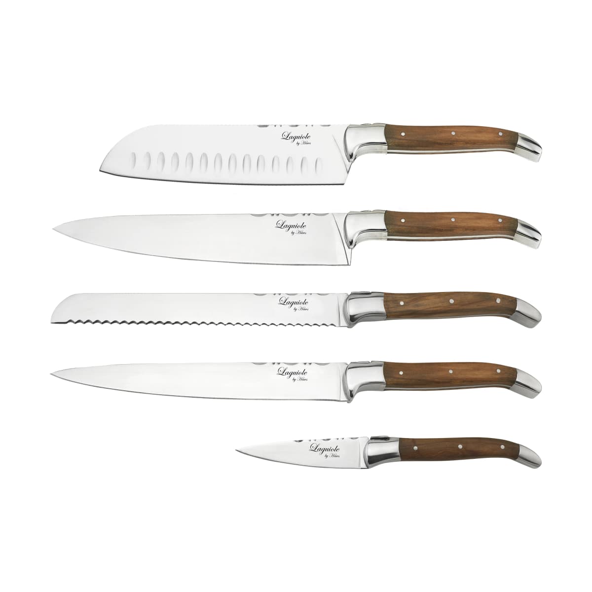 Laguiole By Hâws kokkeknivsett 5 deler, Olive