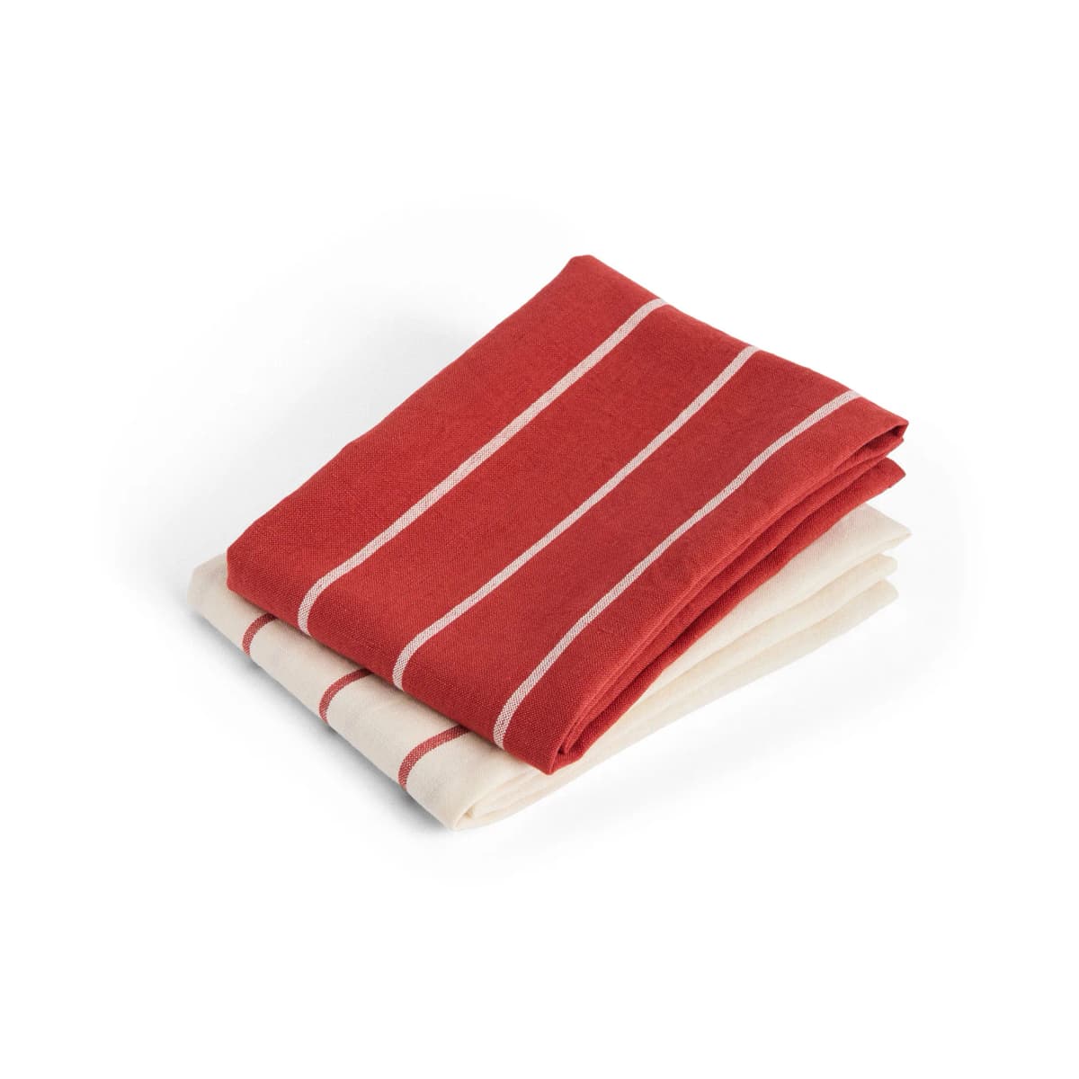 Outdoor Market kjøkkenhåndkle, Beige-red, 2-pakning