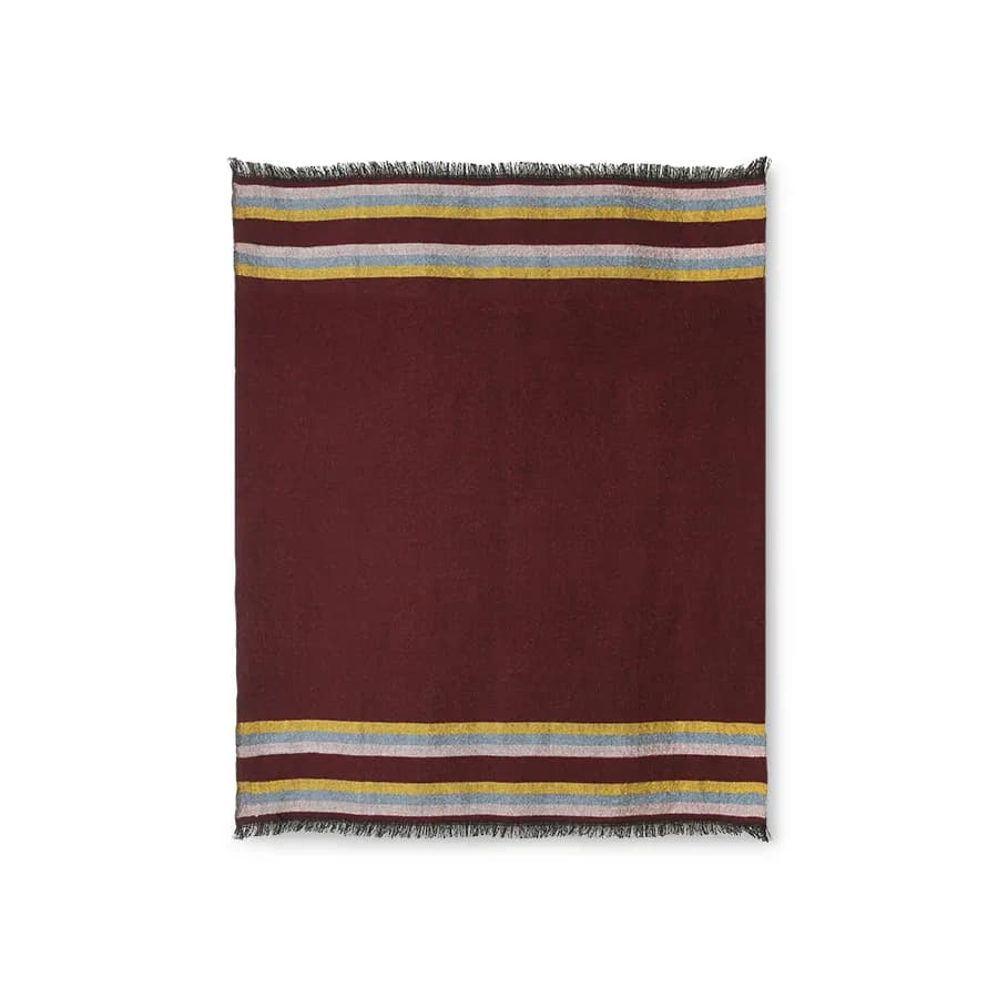 Doris Fluffig pledd 130x150 cm, Burgundy
